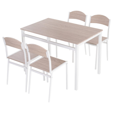 Eettafel set met 4 Stoelen 