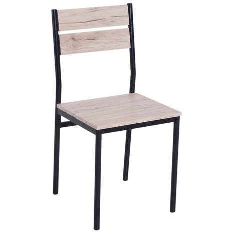 Compacte Eettafel set met 2 Stoelen - Eetkamertafel met eetkamerstoelen - Balkonset - Zitgroep - 2 Personen - Hout - Zwart