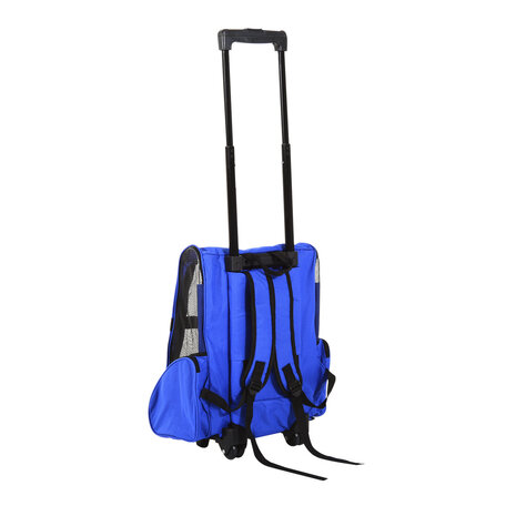 Draagbare Trolley - Hondentrolley - Honden Reismand - Honden Rugzak -  Blauw/Zwart - 36 x 30 x 49 cm