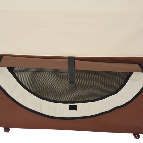 Honden Draagtas - Reisbench - Reismand Hond - Dieren Transport Box -  Opvouwbaar - Maat S - 46x34x41 cm - Koffie Creme