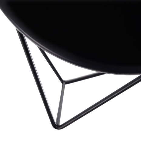 Moderne bijzettafel - Salontafel - Draadstalen frame - Minimalistisch ontwerp - Industrieel - 54 x 54 x 44 - Zwart