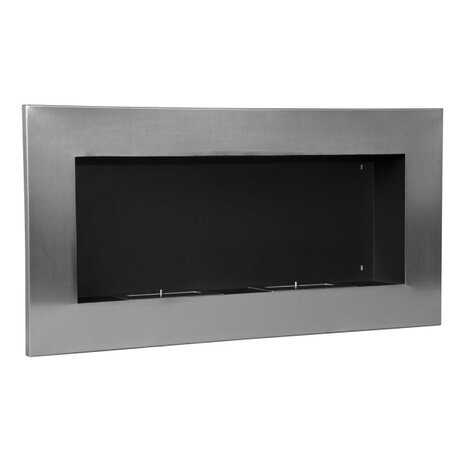 Bio-ethanol haard XXL - sfeerhaard - wandsfeerhaard - 2 branders - 110 x 54 cm - Roestvrijstaal