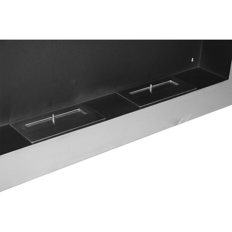 Bio-ethanol haard XXL - sfeerhaard - wandsfeerhaard - 2 branders - 110 x 54 cm - Roestvrijstaal