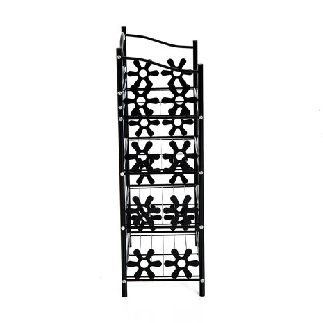 Plantenrek metaal - Etagere - Bloemenrek - Opbergrek voor buiten - 4 etages - Zwart