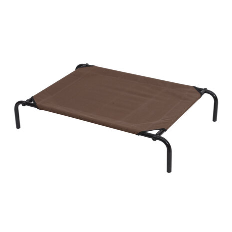 Honden Ligbed - Grote Hondenbed Stretcher - Hondenstretcher - inclusief 2 overtrekhoezen - XL - 110x68cm - Grijs en Koffie