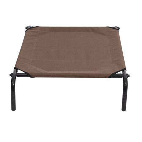 Honden Ligbed - Grote Hondenbed Stretcher - Hondenstretcher - inclusief 2 overtrekhoezen - XL - 110x68cm - Grijs en Koffie