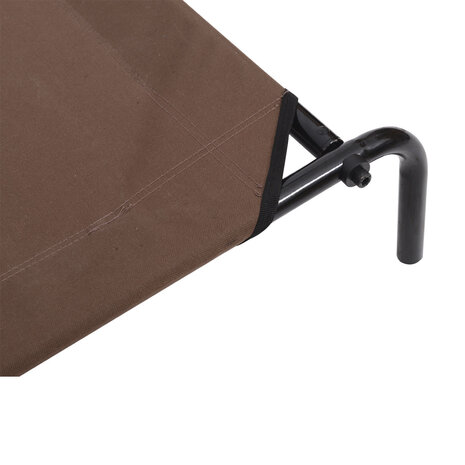 Honden Ligbed - Grote Hondenbed Stretcher - Hondenstretcher - inclusief 2 overtrekhoezen - XL - 110x68cm - Grijs en Koffie