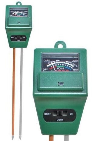 Bodemvochtigheid PH en Lichtmeter 3-in-1 / Meet de bodemkwaliteit voor bloemen en planten / Vochtmeter