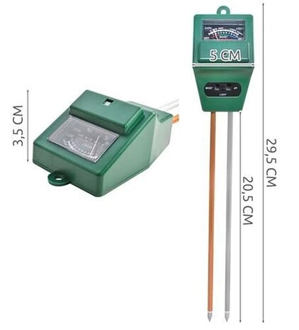 Bodemvochtigheid PH en Lichtmeter 3-in-1 / Meet de bodemkwaliteit voor bloemen en planten / Vochtmeter