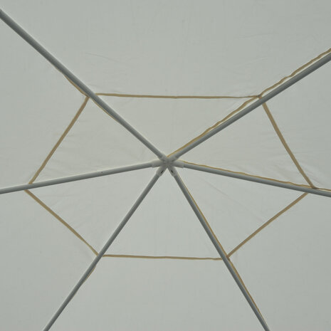 Tuinpaviljoen - Paviljoen - Partytent - Modern ontwerp - Klamboe mesh zijwanden - Zeshoekig - 3 ,9 x 3,9 m - Beige