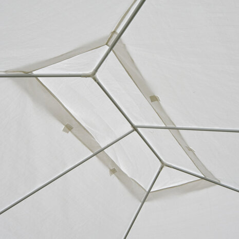Tuinpaviljoen - Paviljoen - Partytent - Modern ontwerp - 4 Klamboe mesh zijwanden - 3 x 4 m - Wit