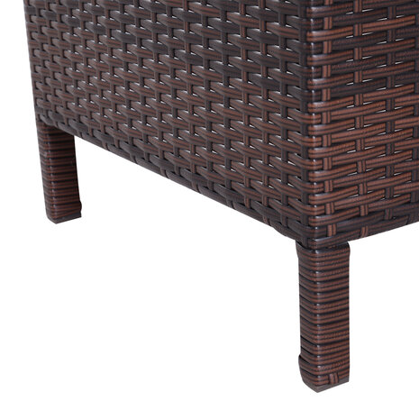 Tuin Polyrattan bijzettafel set van 3 - Tuintafelset - Tuintafel - Balkontafel - Set van 3 - Polyrattan - Bruin