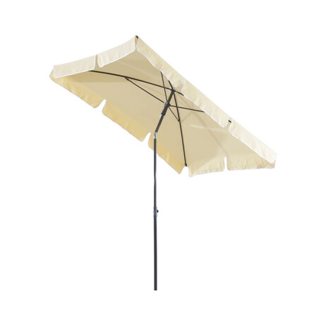 Zonnescherm - Parasol - Balkon Parasol - Rechthoek - Knikbaar - 200 x 125 cm - Creme