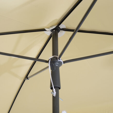 Zonnescherm - Parasol - Balkon Parasol - Rechthoek - Knikbaar - 200 x 125 cm - Creme