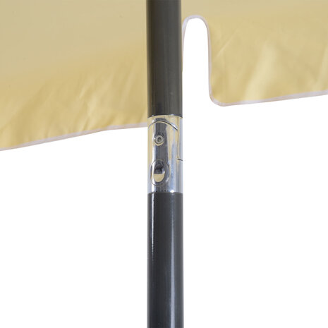 Zonnescherm - Parasol - Balkon Parasol - Rechthoek - Knikbaar - 200 x 125 cm - Creme