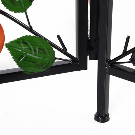 Plantenrek metaal - Etagere - Klassiek design - Bloemenrek - Opbergrek voor buiten - Opkapbaar - 3 niveau&#039;s - Zwart