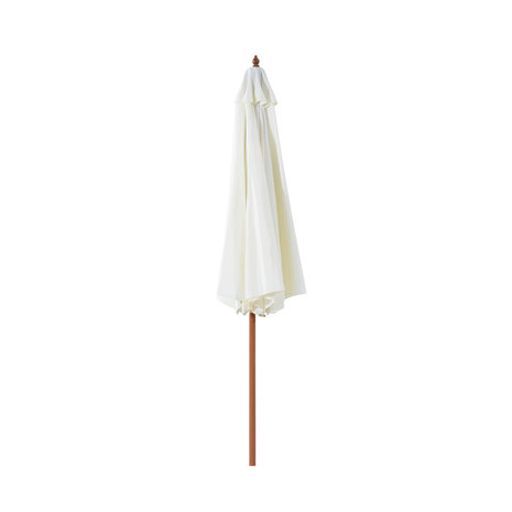 Parasol - Zonnescherm - Met handslinger - Achthoekig - Bamboe - 270 cm - Creme - Bamboe