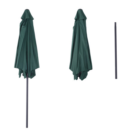 Zonnescherm - Parasol - Balkon Parasol - Met handslinger - Knikbaar - 270 cm - Groen