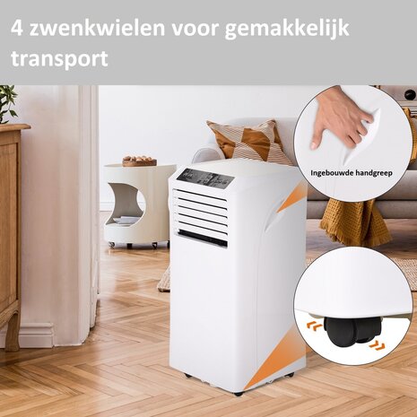 Mobiele Airco - Airconditioning - 9000 BTU - Airco op wielen met Afstandsbediening