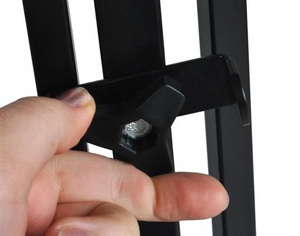 Haardscherm XXL - Kachelhek - Kachel veiligheidshek met deur - Open haard beschermrooster - Vonkenscherm - Metaal - Zwart 