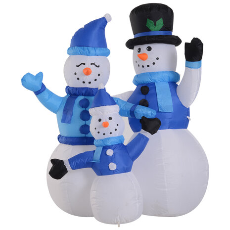 Opblaasbare sneeuwman - Sneeuwman - Sneeuwpop - Familie - Kerstversiering - Kerst - Kerstverlichting buiten - Kerstverlichting - 120 cm