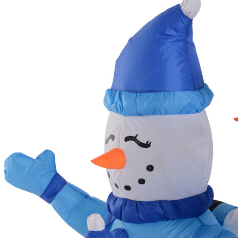 Opblaasbare sneeuwman - Sneeuwman - Sneeuwpop - Familie - Kerstversiering - Kerst - Kerstverlichting buiten - Kerstverlichting - 120 cm