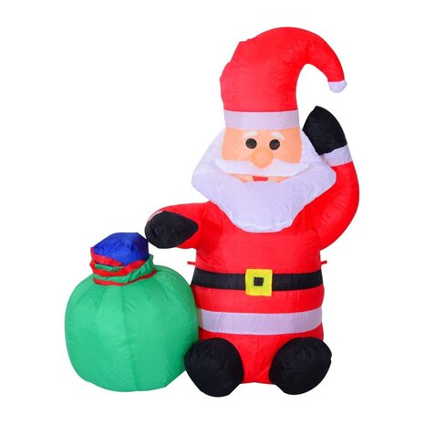 Opblaasbare Kerstman - Kerstman - Met zak - Kerstversiering - Kerst - Kerstverlichting buiten - Kerstverlichting - 120 cm