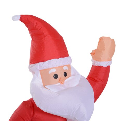 Opblaasbare Kerstman met cadeau en verlichting &ndash; 120 cm - LED