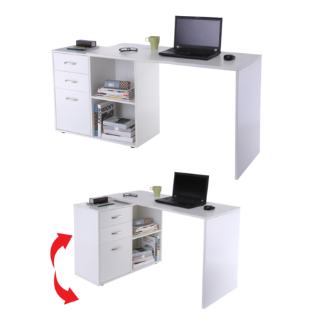 Bureau - Schrijftafel - Computerbureau  - Bureautafel - Meerdere opstellingen - Wit