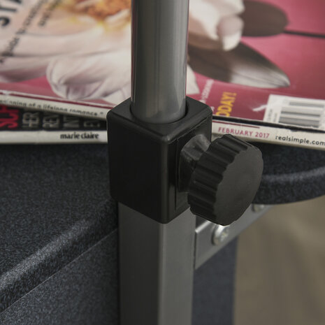 Laptoptafel - Laptopstandaard - Met wielen - In hoogte verstelbaar - Opbergruimte - zwart