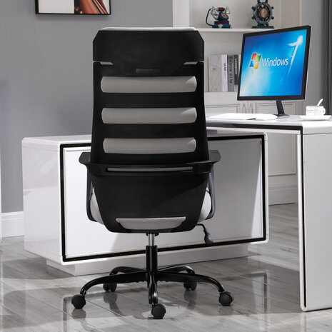 Bureaustoel - Ergonomische bureaustoel - Modern design - Grijs/Zwart