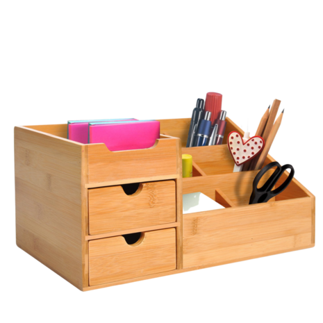 Bureau organizer - Bureau organizer pennebak - Desk organizer - Organizer - Bamboe