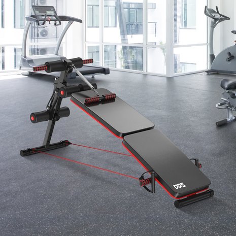 Fitnessbank - Fitnessbank verstelbaar - Halterbank - Buikspierbank -  Fitness - 142 x 47 x 66 cm