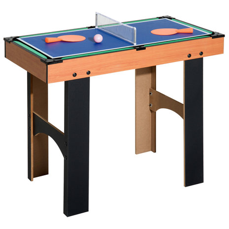 4 in 1  - Voetbaltafel - Tafelvoetbal - Pooltafel - Hockey - Tafeltennistafel - 87 x 43 x 73 cm