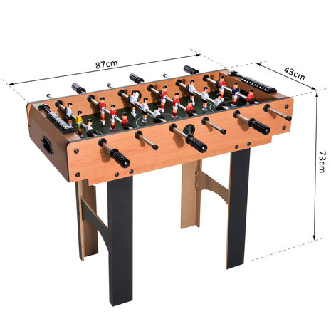 4 in 1  - Voetbaltafel - Tafelvoetbal - Pooltafel - Hockey - Tafeltennistafel - 87 x 43 x 73 cm