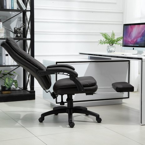 Bureaustoel - Ergonomische bureaustoel - Game stoel - Gaming stoel - Met voetensteun - Tot 150 Kg - Bruin