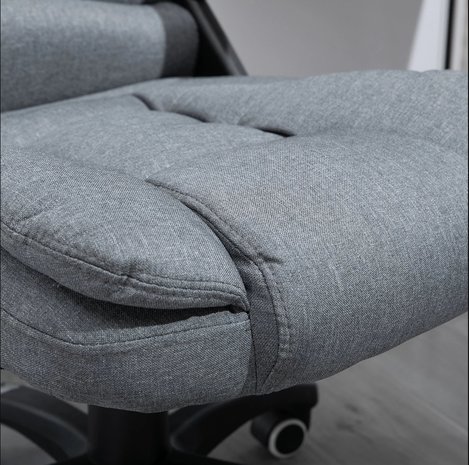 Bureaustoel - Bureaustoel ergonomisch - Directiestoel -  Massage stoel - Bureaustoelen voor volwassenen - Grijs