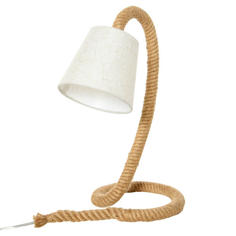 Tafellamp - Tafellamp slaapkamer - Tafellamp wonkamer - Industrieel - Met henneptouw