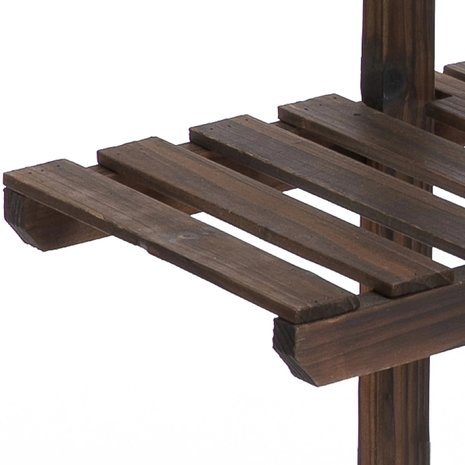 Plantenstandaard &ndash; Plantenrek - plantentafel &ndash; kamerplanten- bloempotten voor binnen - 4 etages - massief hout- 123,5L x 33B x 80H cm