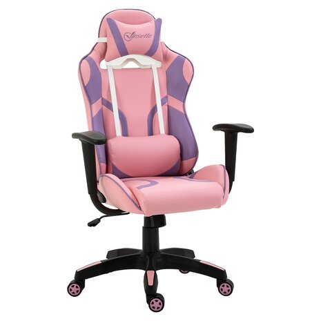 Bureaustoel - Ergonomische bureaustoel - Game stoel - Gaming stoel - Roze/Paars