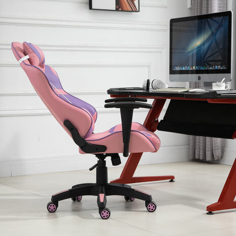 Bureaustoel - Ergonomische bureaustoel - Game stoel - Gaming stoel - Roze/Paars