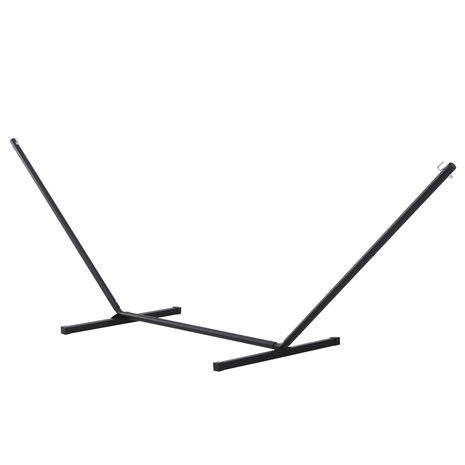 Hangmat standaard - Hangmatstandaard - Zwart - Tot 150kg - L360 x B92 x H115 cm