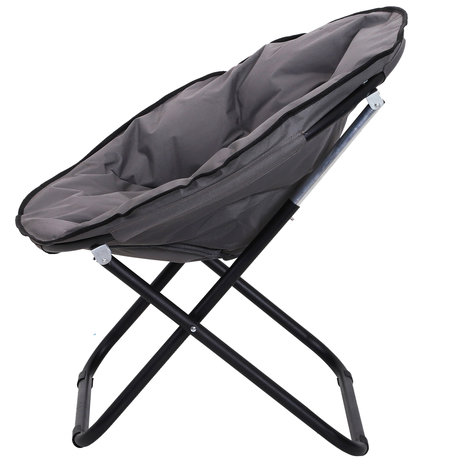 Klapstoel - Campingstoel - Tuinstoel - Stoelen - Kuipstoel -  Opvouwbaar-  Grijs - 80 x 80 x 75 cm