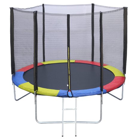 afstand achterzijde wol Trampoline rand afdekking - Trampoline beschermrand - 305 cm - Blauw - Rood  - Geel - NiceGoodz