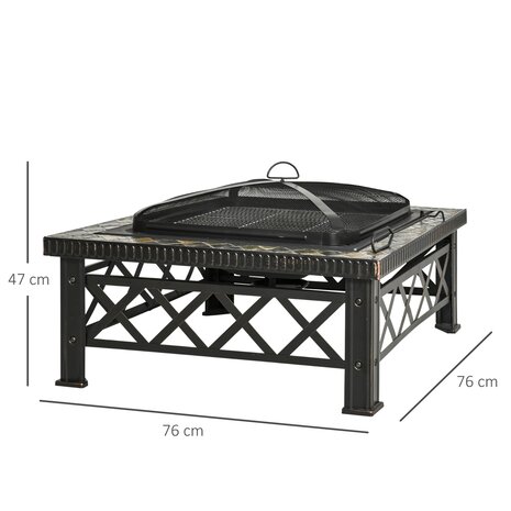 Vuurkorf - Vuurkorven voor buiten - Terrashaard - Vuurschaal - BBQ