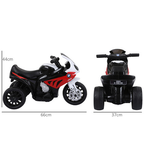 Elektrische Kindermotor -  Elektrische Kinderscooter - Speelgoed - 18-36 maanden - Rood - 66 x 37 x 44 cm