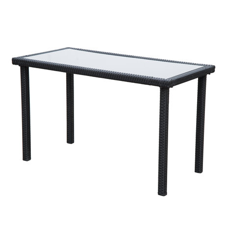 Tuinset -Tuinstoel - Tuintafel -  Polyrotan - Zwart - 11 delig