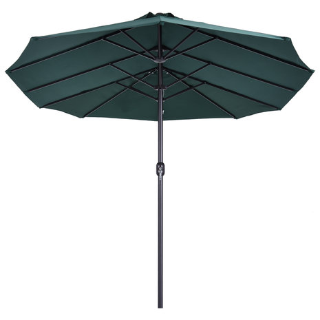 Parasol - Zonnescherm - Met handslinger - Donkergroen  - 460 cm