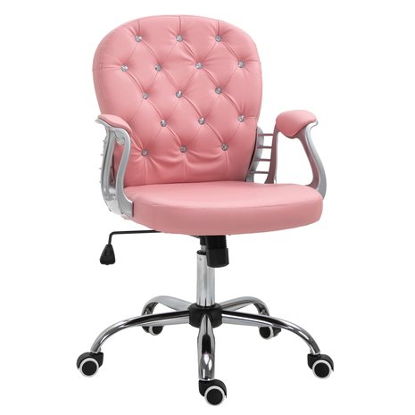 Bureaustoel - Ergonomische bureaustoel - Game stoel - Gaming stoel - Roze - 59,5 x 60,5 x 95-105 cm