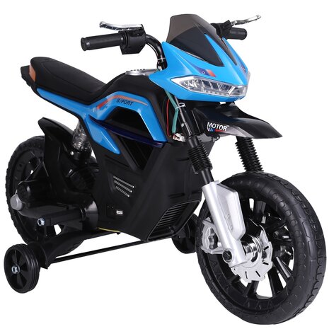 Elektrische Kindermotor -  Elektrische Kinderscooter - Speelgoed - Vanaf 3 jaar - max. 3 km / u - Blauw 105 x 52,3 x 62,3 cm